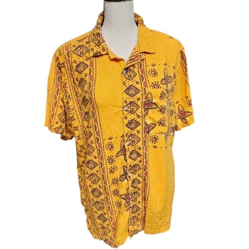 Urban Outfitters 'Without Walls' Button Front SS Ethnic Shirt Size Medium